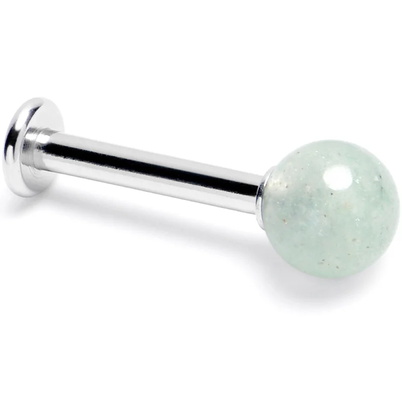 14 Gauge 3/8 Aventurine Natural Stone Labret Tragus Earring