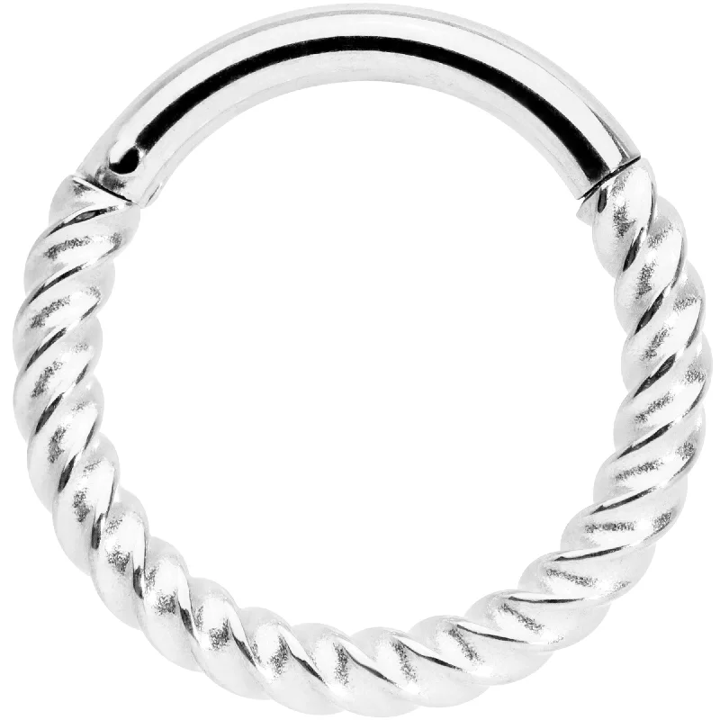 14 Gauge 3/8 Twisted Elegance Septum Clicker