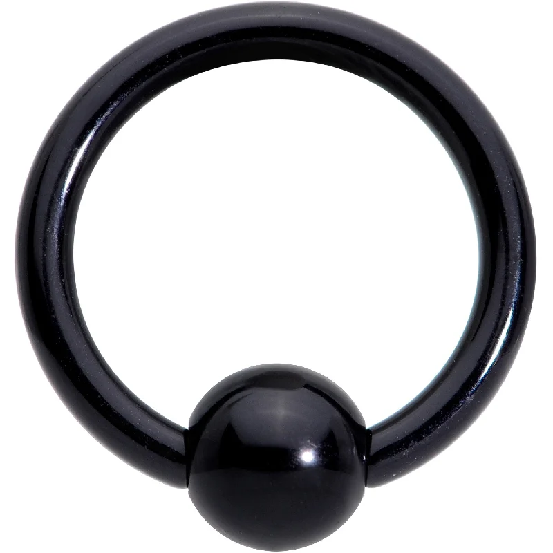 14 Gauge 3/8 Black Acrylic BCR Captive Ring