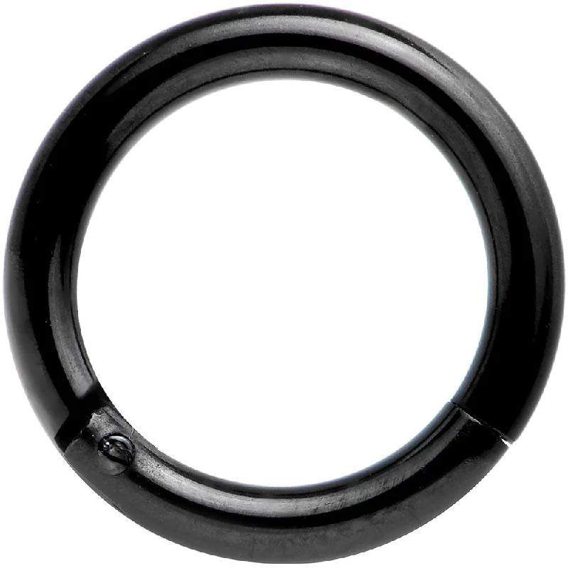 14 Gauge 5/16 Black Anodized Hinged Segment Ring