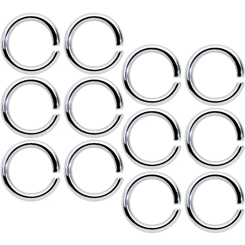 14 Gauge 5/16 Seamless Cartilage Ring Set of 12