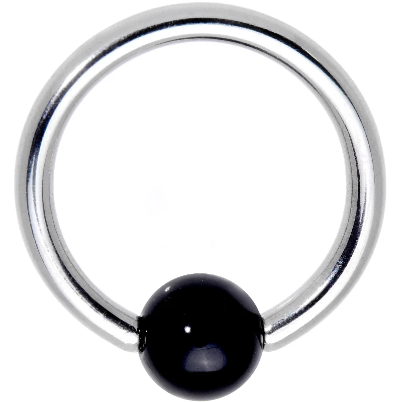 14 Gauge 7/16 Black Ball BCR Captive Ring