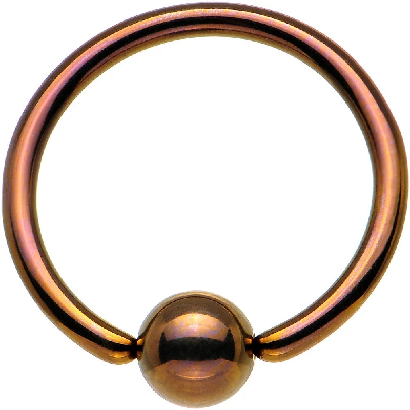 14 Gauge 9/16 Diameter Bronze Anodized BCR Captive Ring