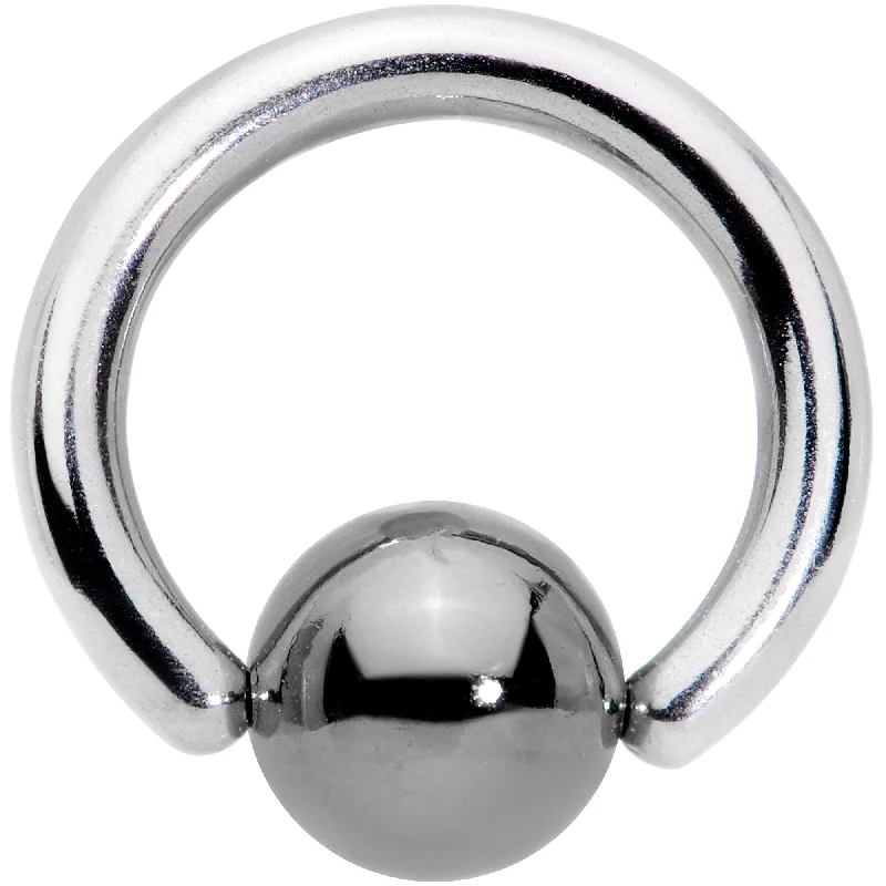 14 Gauge BCR Hematite Captive Ring 5/16 5mm