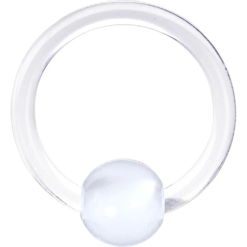 14 Gauge 1/2 Clear Acrylic BCR Captive Ring