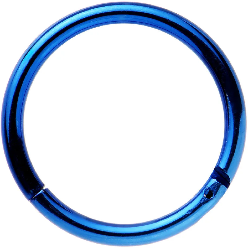 16 Gauge 3/8 Blue Anodized Hinged Segment Ring