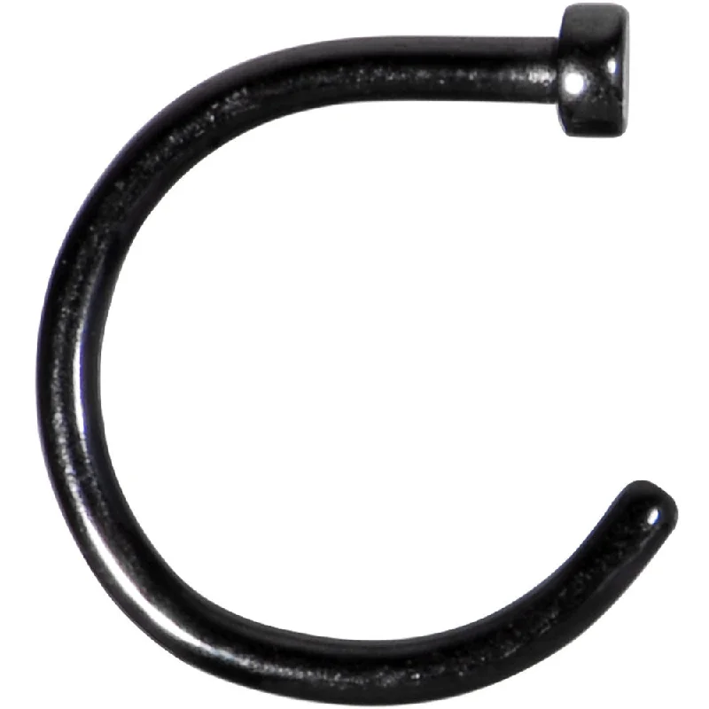 18 Gauge 5/16 Black Anodized Titanium Nose Hoop