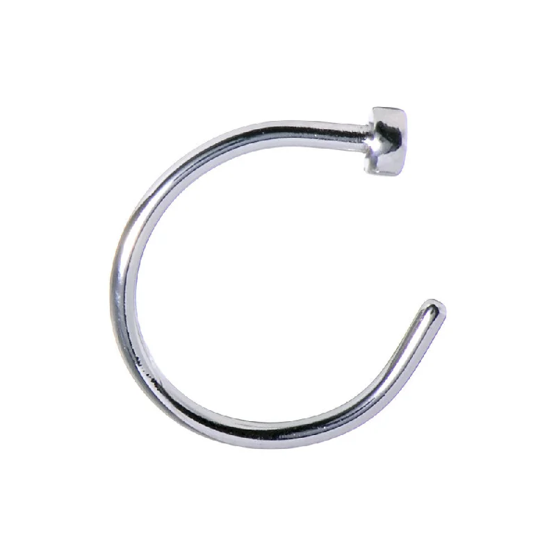 20 Gauge 3/8 Stainless Steel Nose Hoop