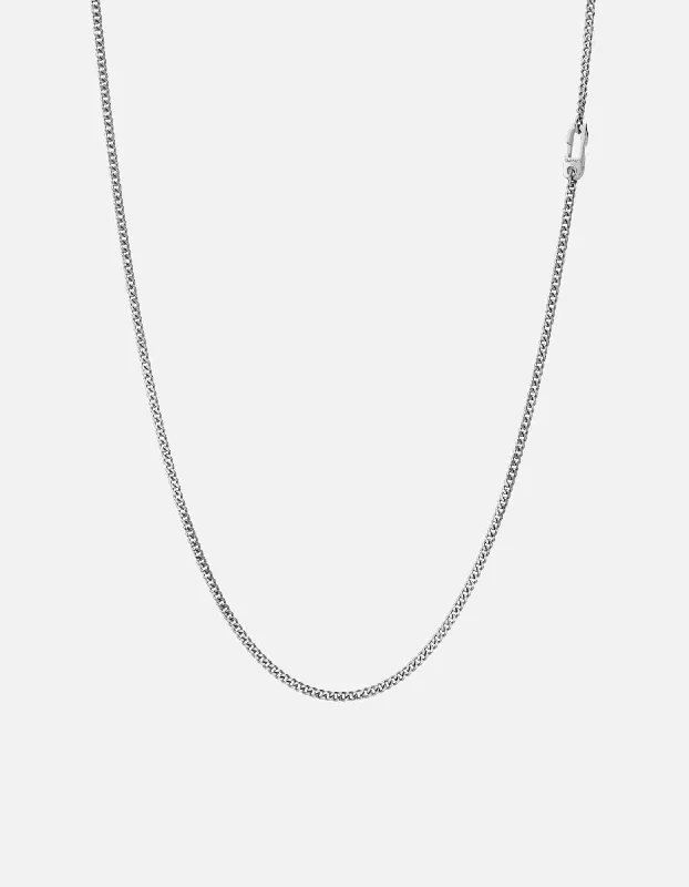 2mm Mini Annex Chain Necklace, Sterling Silver