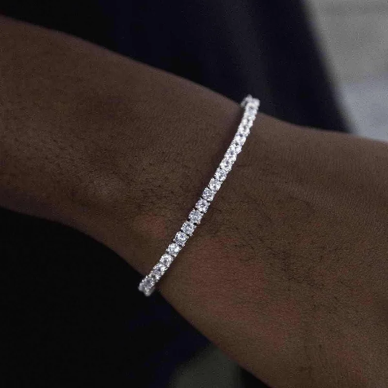 Diamond Tennis Bracelet in White Gold - 3mm