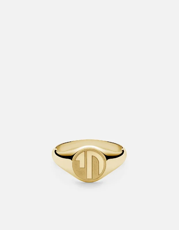 Chai Signet Ring, 14k Gold