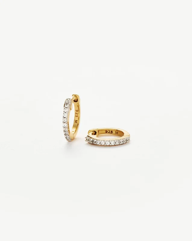 Classic Pave Huggies | 18k Gold Vermeil/Cubic Zirconia