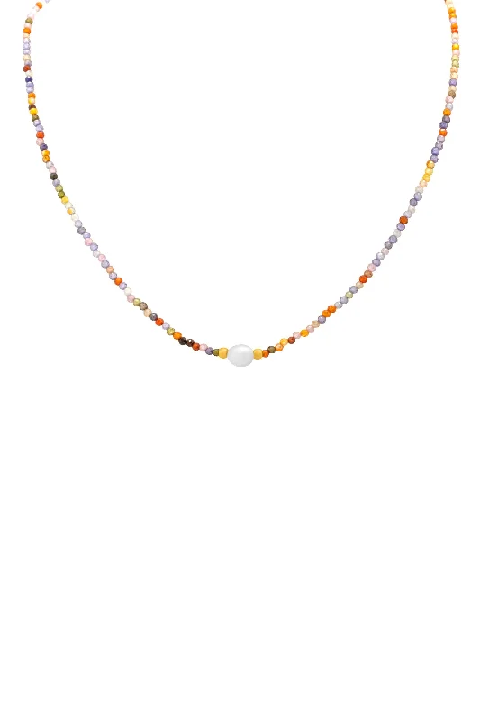 Miyuki Perla Glass Beaded Necklace