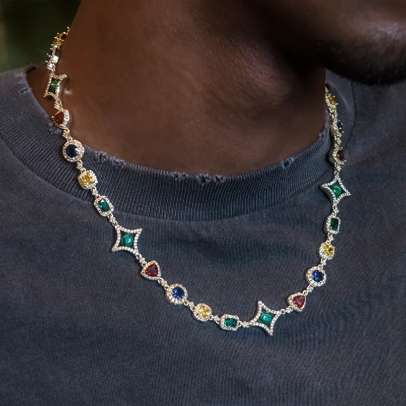 Colored Gemstone Chain