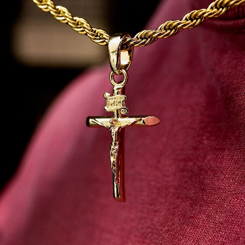 Crucifix in Yellow Gold