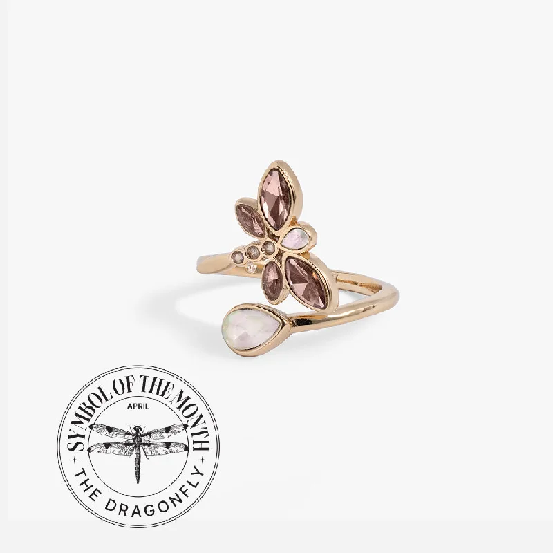 Crystal Dragonfly Ring