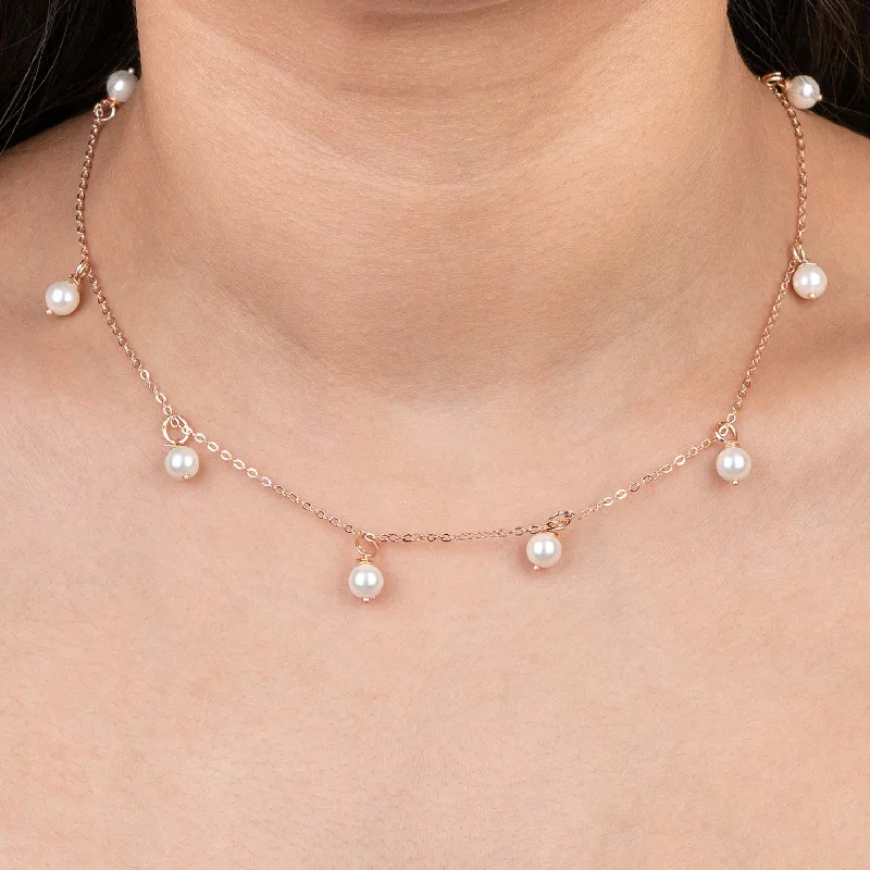 Cynthia Rose Gold Shell Pearl Necklace