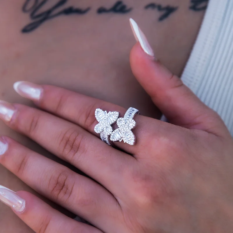 Diamond Baguette Butterfly Ring