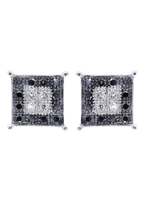 Diamond Earrings For Men | 0.31 Carats 14K White Gold