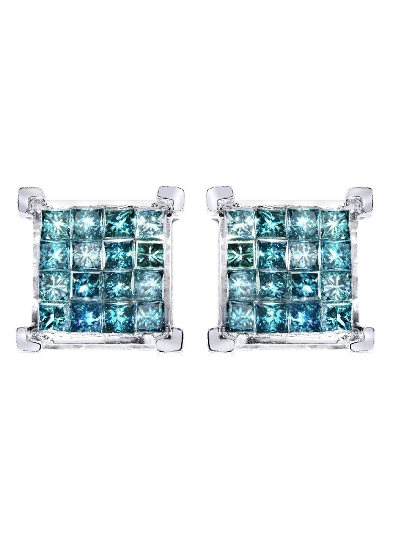 Diamond Earrings For Men | 2.05 Carats 14K White Gold