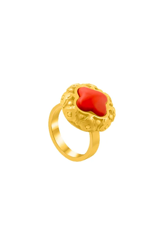 Donatella's Coral Statement Ring