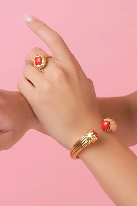 Donatella's Coral Statement Ring