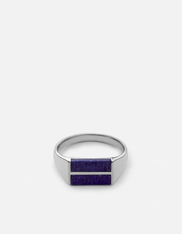 Duo Lapis Ring, Sterling Silver