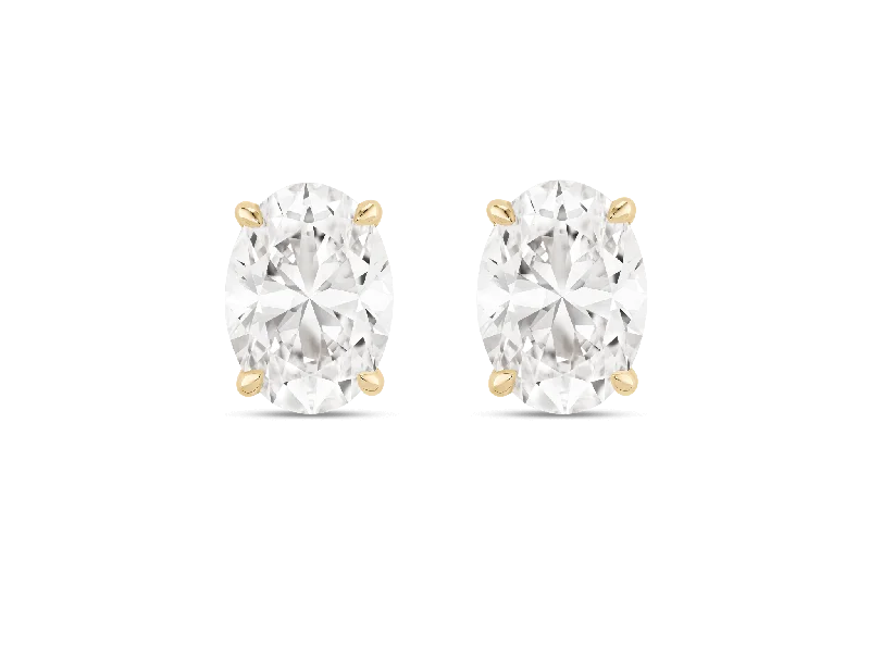 Lab-Grown Diamond 2ct. tw. Oval Cut Studs | White