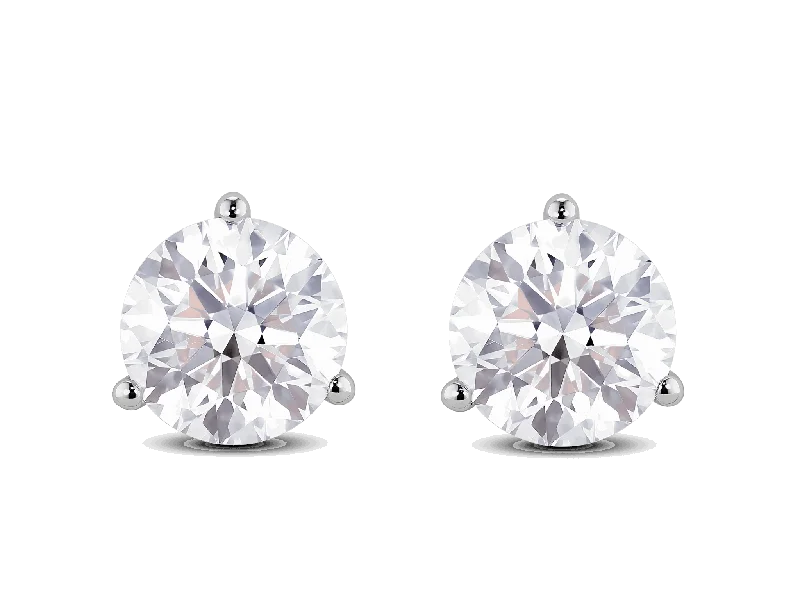 Lab-Grown Diamond 3½ct. tw. Round Brilliant Solitaire Studs | White