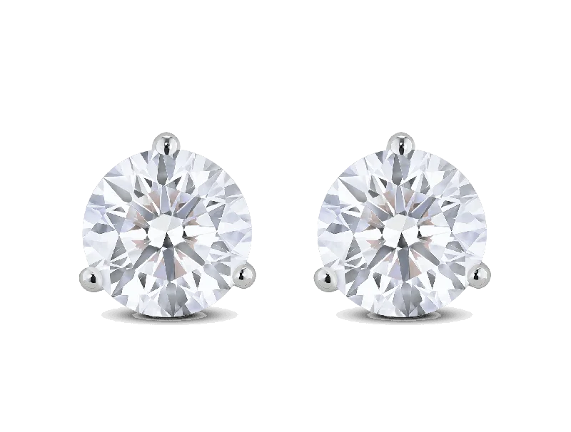 Lab-Grown Diamond 4ct. tw. Round Brilliant Solitaire Studs | White