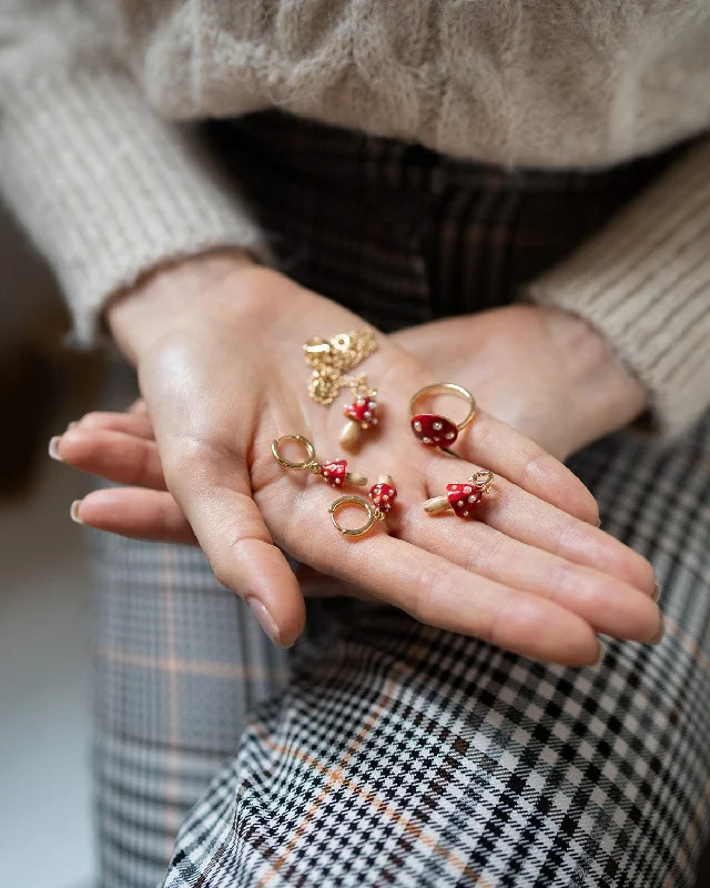 Enamel Mushroom Ring