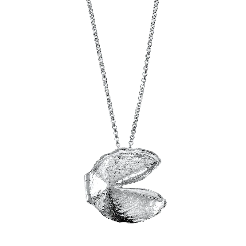 Fortune Cookie Locket (Signature) - Silver