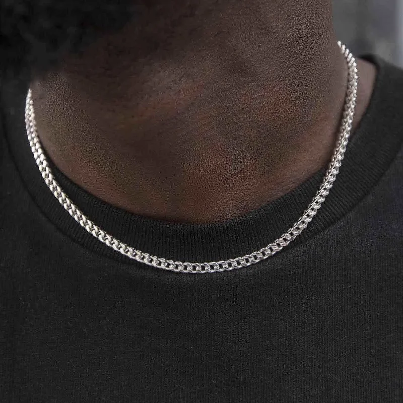 Franco Chain in White Gold - 3mm