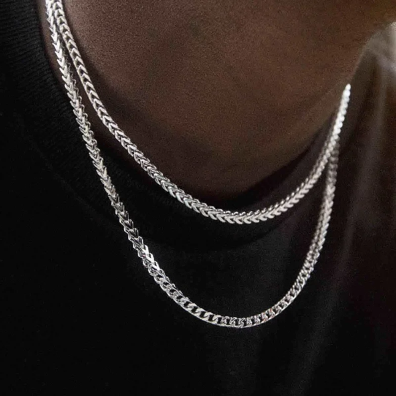 Franco Chain in White Gold - 3mm