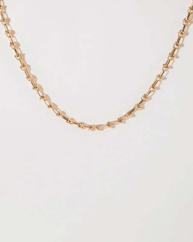 Gold Knotted Chain Necklace