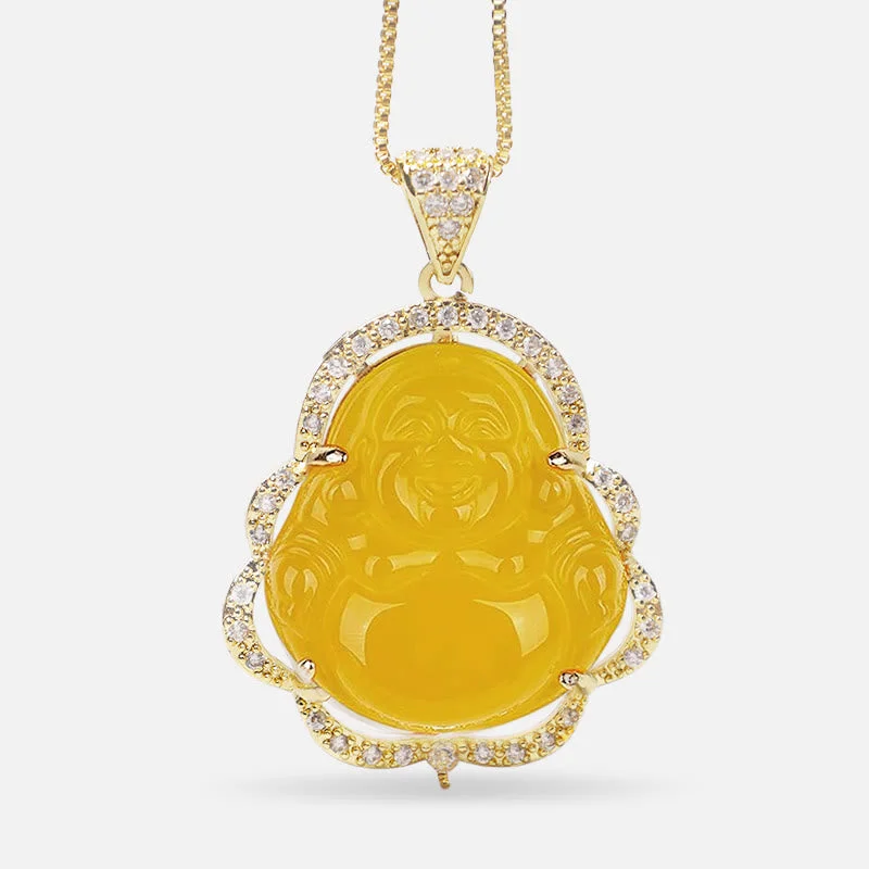 A-Laughing Buddha-Golden/Yellow