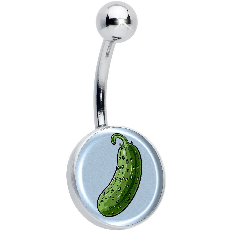 Green Pickle Belly Ring