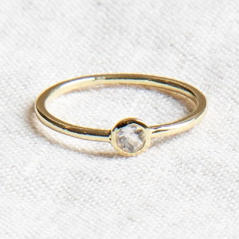 Herkimer Diamond Silver or Gold Ring