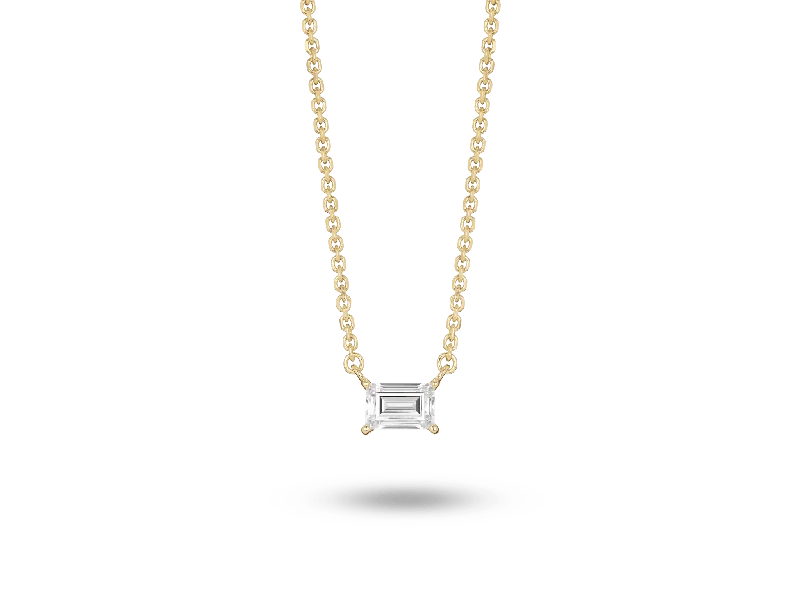 Lab-Grown Diamond ¼ct. Mini Baguette Pendant | White