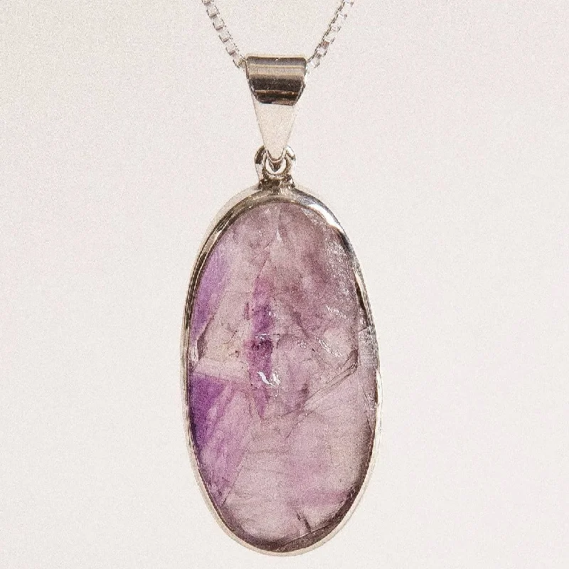 Large Raw Amethyst Gemstone Pendant