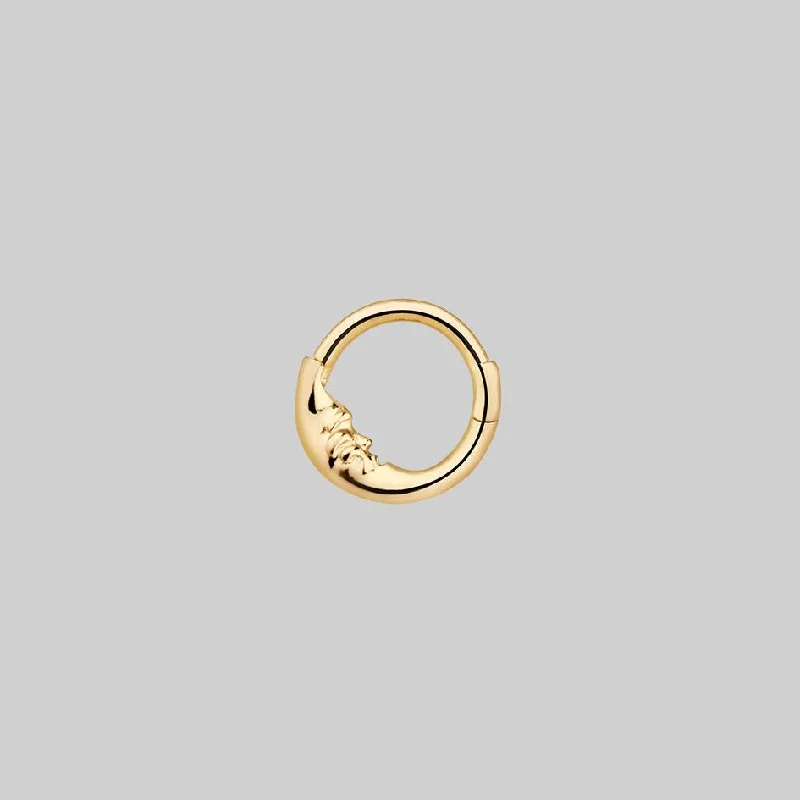 MAN IN THE MOON. Gold Clicker Ring - Septum