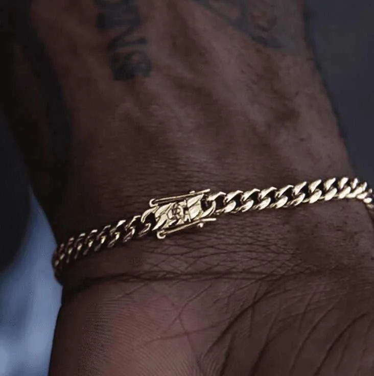 Cuban Link Bracelet in Yellow Gold - 5mm