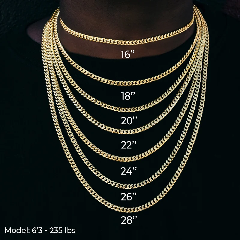 Miami Cuban Link Chain in White Gold- 8mm