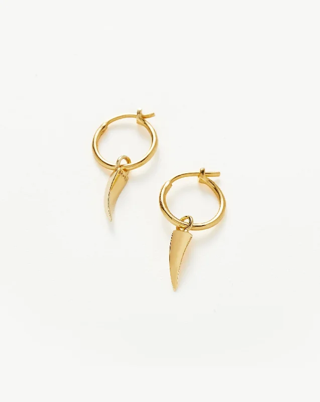 Mini Claw Charm Hoop Earrings