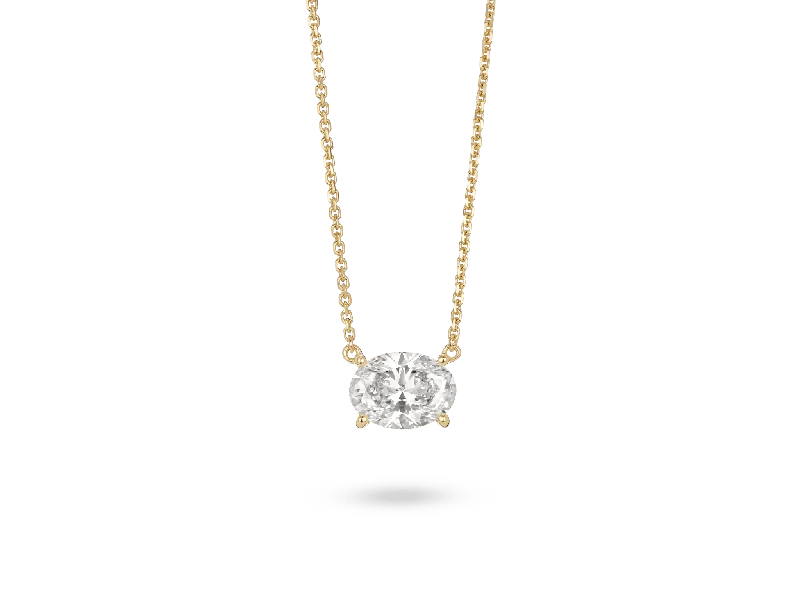 Lab-Grown Diamond 1ct. Oval Cut Pendant | White