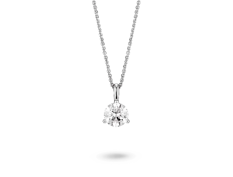 Lab-Grown Diamond 1ct. Round Brilliant Solitaire Bale Pendant | White