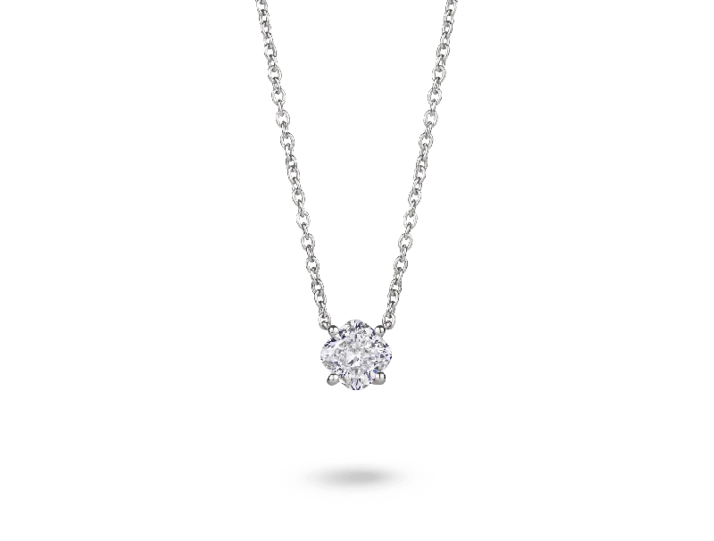 Lab-Grown Diamond 1ct. Cushion Cut 14k Gold Pendant | White