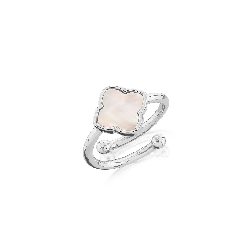 Pearl Clover Ring (Silver)