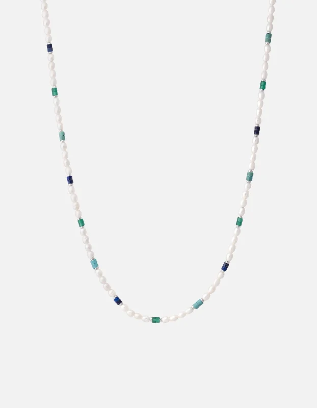 Ravi Pearl Necklace, Sterling Silver