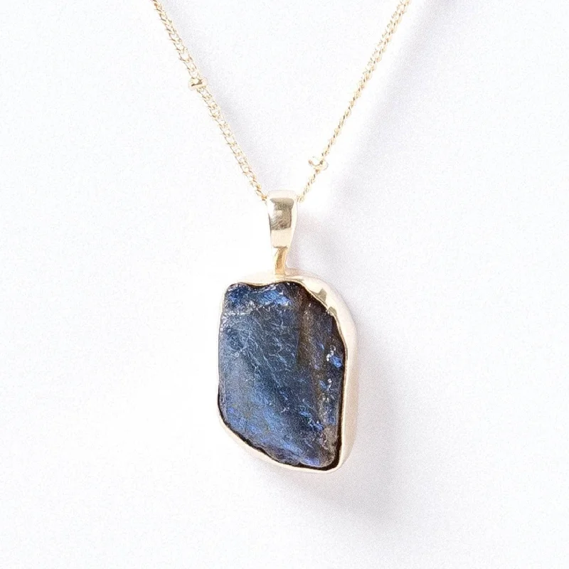 Labradorite Raw Crystal Necklace